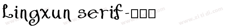 Lingxun serif字体转换